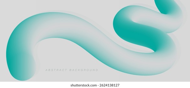 Modern abstract background. Smooth wave design. Gradient flowing fluid shape. Minimalist style. Suit for poster, cover, banner, brochure, presentation, wallpaper, website