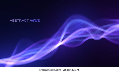 Modern abstract background with smooth wave design and gradient effect. Ideal for business, technology, presentations, and website designs.	