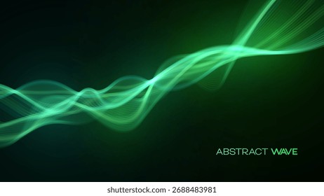 Modern abstract background with smooth wave design and gradient effect. Ideal for business, technology, presentations, and website designs.	