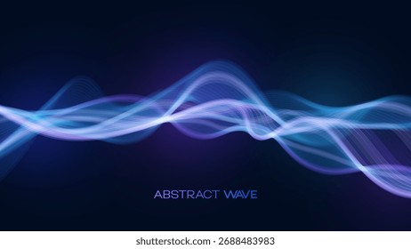 Modern abstract background with smooth wave design and gradient effect. Ideal for business, technology, presentations, and website designs.	