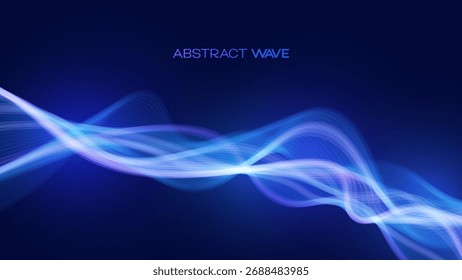 Fundo abstrato moderno com design de onda suave e efeito de gradiente. Ideal para negócios, tecnologia, apresentações e designs de sites.	