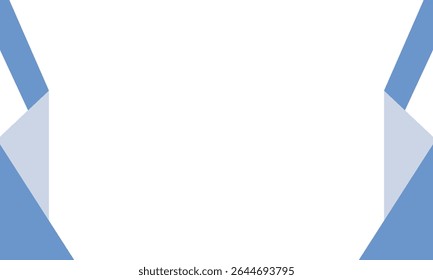 Modern abstract background with soft blue and white geometric shapes creating a clean central space. Ideal for professional templates, certificates, presentations, or minimal graphic designs.