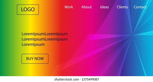 Modern  Abstract Background spectrum color design for Homepage.  Landing page template. Vector Illustration EPS10. 