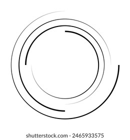 Fondo abstracto moderno, líneas de velocidad en círculo, líneas en forma de círculo sobre fondo blanco, marco de líneas, Ilustración vectorial