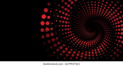 Fondo abstracto moderno. Icono de logotipo en espiral o elemento de diseño. Puntos negros de la transformación en el patrón natural del arte simple bueno