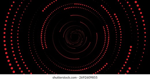 Fondo abstracto moderno. Icono de logotipo en espiral o elemento de diseño. Puntos negros en un blanco elegante simple