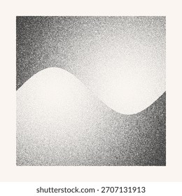 Fundo abstrato moderno com pontilhado quadrado ou espiral como logotipo ou elemento de design. Formas pretas em um fundo branco. Conceito de símbolo Yin e Yang.