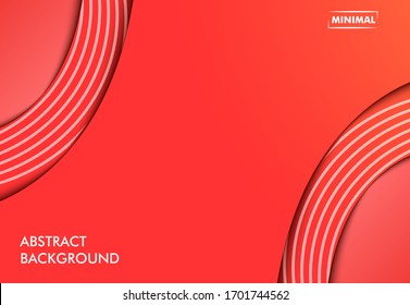 Fondo abstracto moderno con estilo minimalista y color dominante rojo. Se puede utilizar en formato digital, papel pintado, banner, fondo, afiche, portada y mucho más