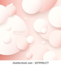 Modern abstract background. Template with circles of different sizes. Vector illustration