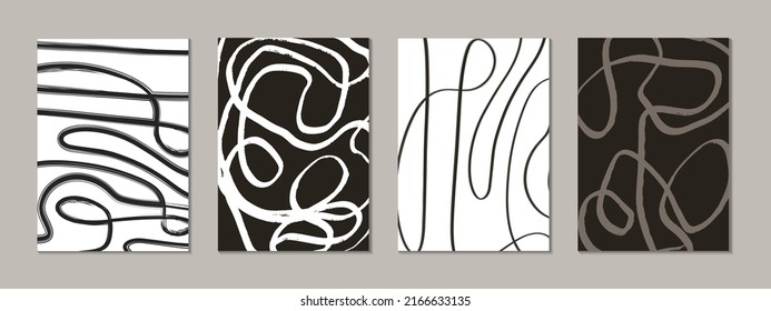 Modern abstract background template for social media, poster, postcard, wall art etc. Abstract shapes and lines. Vector illustration