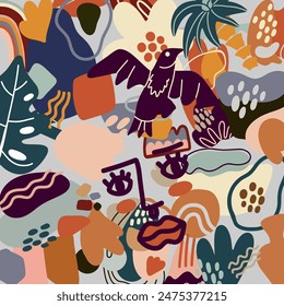 Modern abstract background for textile or cover or other projects. Vector design