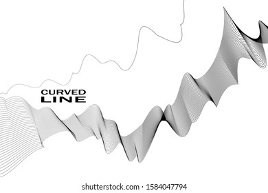 Modern abstract background, torn curved lines.wavy pattern. curved linear pattern 