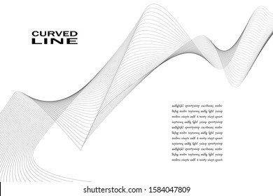 Modern abstract background, torn curved lines.wavy pattern. curved linear pattern 