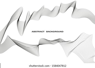 Modern abstract background, torn curved lines.wavy pattern. curved linear pattern 