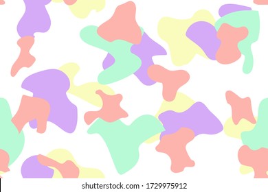 Fondo Resumen Moderno. Multitextura de moda. Pintura sucia de Camo. Patrón de animales urbanos. Impresión de Camo sin inconvenientes. Holi Multi Canvas. Campaña de vectores militares. Pintura sin foco en el Camuflaje Arcoiris Pastel.