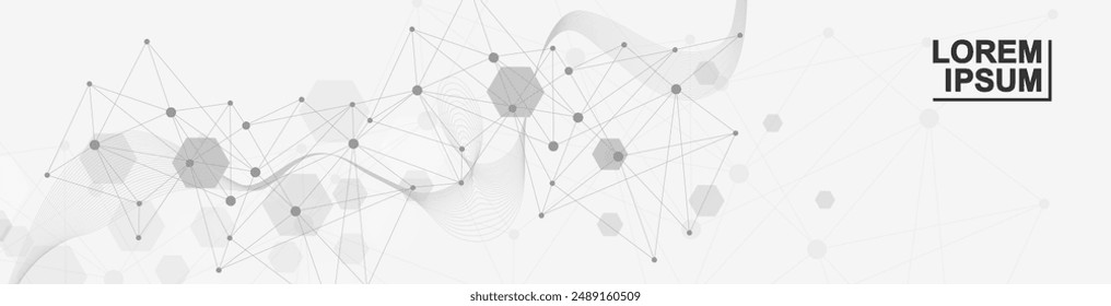 Modern abstract background with triangle and hexagon shapes pattern. Triangular geometric texture for header, web banner, website, presentation