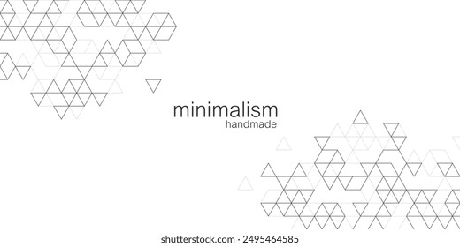 Modern abstract background with triangle and hexagon shapes pattern. Triangular geometric texture for header, web banner, website, presentation