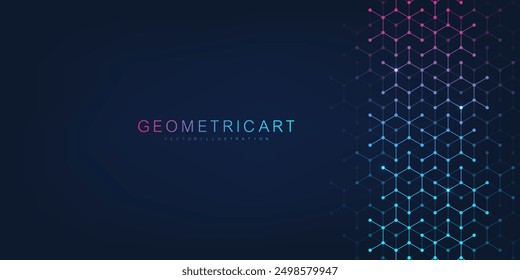 Modern abstract background with triangle and hexagon shapes. Triangular geometric texture for header, web banner, website, presentation