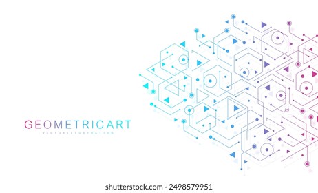 Modern abstract background with triangle and hexagon shapes. Triangular geometric texture for header, web banner, website, presentation