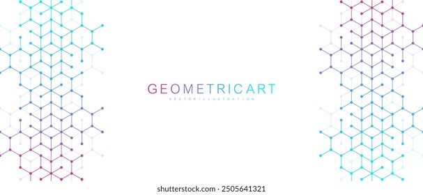 Modern abstract background with triangle and hexagon shapes. Triangular geometric texture for header, web banner, website, presentation.