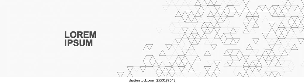 Modern abstract background with triangle and hexagon shapes pattern. Triangular geometric texture for header, web banner, website, presentation