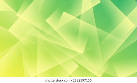 Mosaico triangular de fondo abstracto moderno y color gradiente verde amarillo