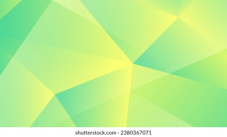 Modern Abstract Background with Triangle Mosaic and Yellow Green Gradient Color