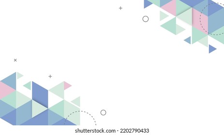 Antecedentes abstractos modernos con memphis retro triangulares y colores pasteles