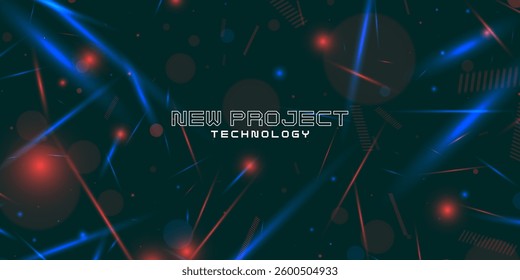 Modern abstract background with various geometric elements. A template for placing the title, information, and text. Beautiful illustration for website design and presentation. Vector graphics.