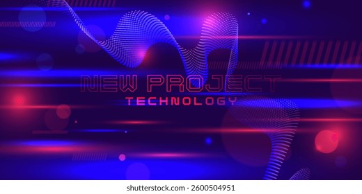 Modern abstract background with various geometric elements. A template for placing the title, information, and text. Beautiful illustration for website design and presentation. Vector graphics.