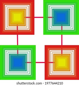 Modern abstract background vector design with various color styles