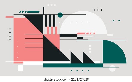 Modern abstract background vector design with various shapes
