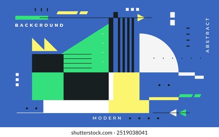 Modern abstract background vector design with various shapes