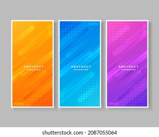 Modern abstract background vertical banner set.