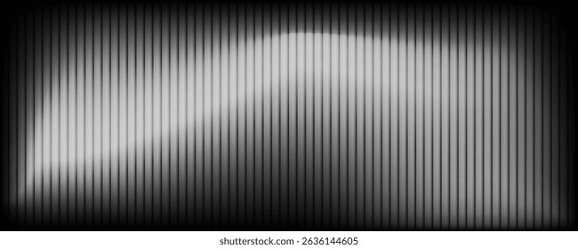 Modern abstract background with vertical lines, soft gradient in black and white tones. Smooth and flowing aesthetic, fractal glass gradient background. Vector illustration
