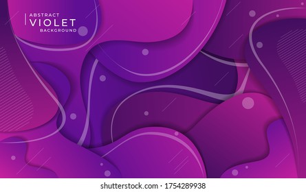 Modern abstract background in violet colors with color-graded liquid graphics. Pop liquid color background. Vector illustration of abstract style