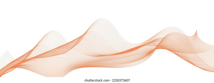 Modern Abstract Background. Abstract wave element for design. Wave with lines created using blend tool. Curved wavy line