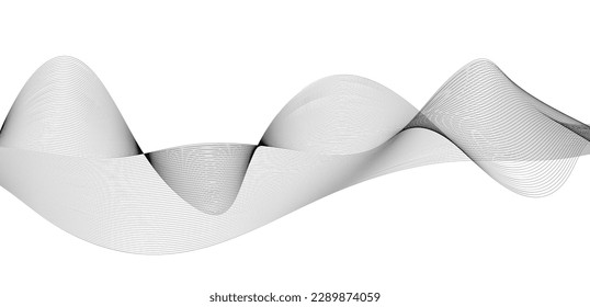 Modern Abstract Background. Abstract wave element for design. Wave with lines created using blend tool. Curved wavy line png 