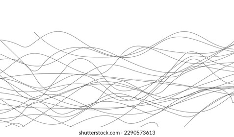 Modern Abstract Background. Abstract wave element for design. Wave with lines created using blend tool. Curved wavy line png 