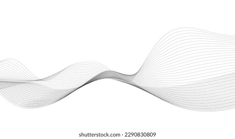 Modern Abstract Background. Abstract wave element for design. Wave with lines created using blend tool. Curved wavy line png 