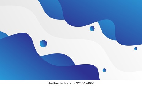 Modern Abstract Background Wave Fluid Liquid Motion and Blue Gradient Color