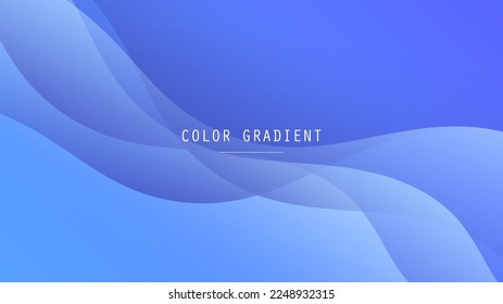 Modern Abstract Background Wave Fluid Liquid Lines Motion and Blue Gradient Color