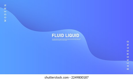 Modern Abstract Background Wave Fluid Liquid Lines Motion and Blue Gradient Color