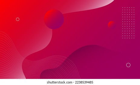 Modern Abstract Background Wave Lines Fluid Liquid Motion and Purple Red Gradient Color