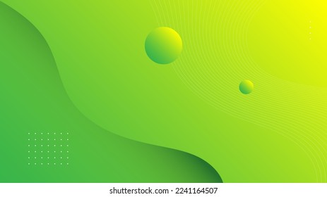 Color de las líneas de onda de fondo abstracto moderno Movimiento líquido fluido y degradado verde amarillo