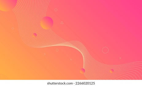 Modern Abstract Background Wave Lines and Red Orange Gradient Color