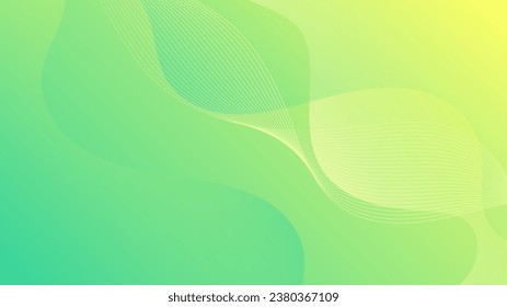 Fondo abstracto moderno con ondas líquido líquido líquido y color gradiente amarillo verde
