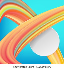 Modern abstract background with waves and lines. Liquid colorful waves. Fresh and bright background. Vector illustration.