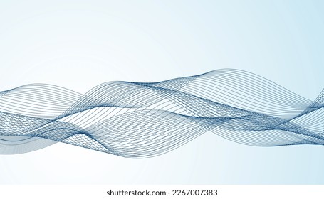 Modern abstract background with waves, lines and gradient. Vector design