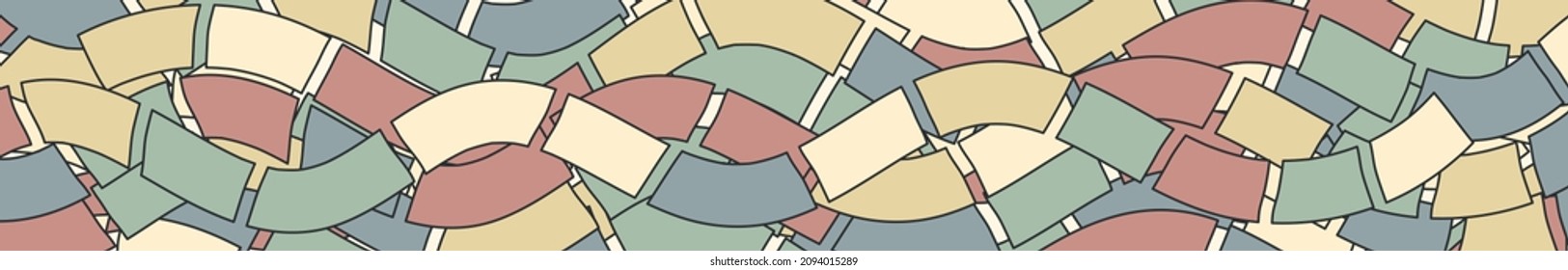 Modern Abstract background. Wavy colored shapes, warm soft colors. Horizontal modern texture for banner, sites background, social network, brochure, web pages, apps, greeting card